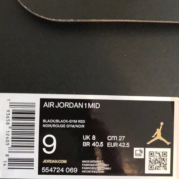 NIKE AIR JORDAN 1 MID ‘CHICAGO BLACK TOE’ SNEAKERS - Picture 10 of 15